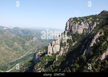 Montagnes Montserrat Catalogne Espagne Europe Banque D'Images