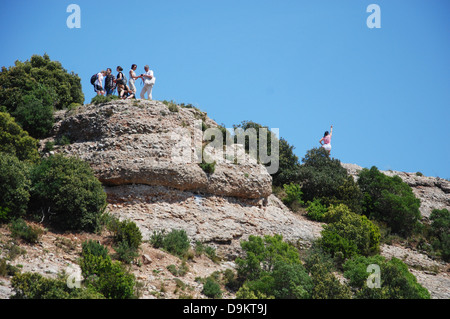 Montagnes Montserrat Catalogne Espagne Europe Banque D'Images