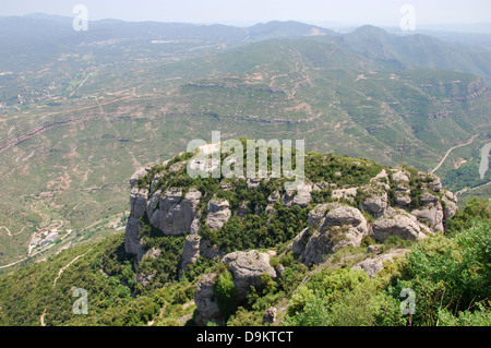 Montagnes Montserrat Catalogne Espagne Europe Banque D'Images