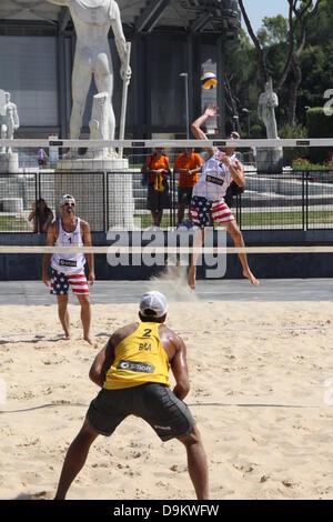 20 juin 2013 pedro bruno Brésil v rogers doherty usa équipe swatch beach-volley tournoi des Championnats du monde en foro itali Banque D'Images