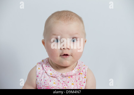 Happy Caucasian baby Banque D'Images