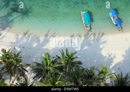 High angle shot d'un paradis tropical beach Banque D'Images