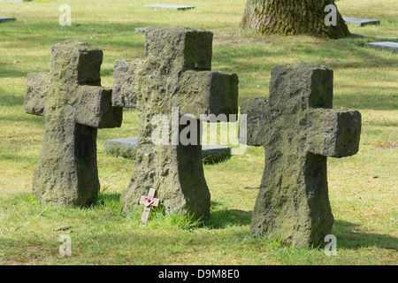 Cimetière militaire allemand de Langemark commémorant la PREMIÈRE GUERRE MONDIALE Banque D'Images