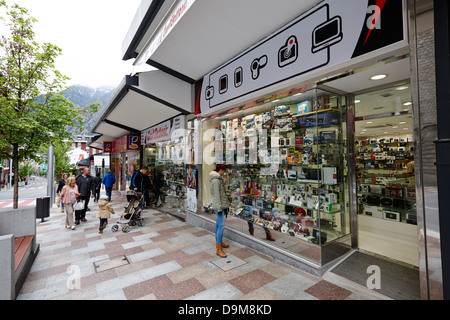 Magasins d'électronique Tax Free shopping en Andorre-la-Vieille Andorre Banque D'Images
