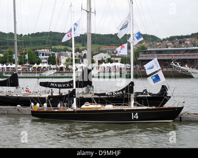 Pen Duick II et VI, navire à voile Eric Tabarly, Armada de la liberté,Rouen,Seine,Seine-Maritime, France Banque D'Images