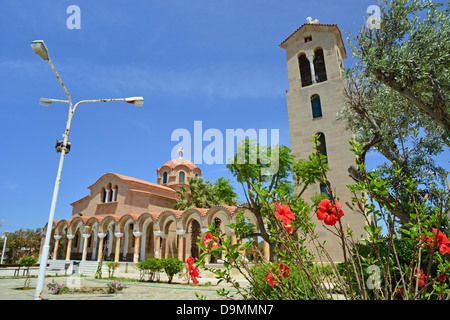 Église Saint Nektarios de Faliraki, Faliraki, Rhodes (Rodos) région, le Dodécanèse, Grèce, région sud de la Mer Egée Banque D'Images