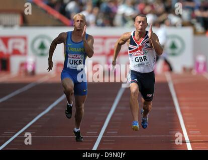 Gateshead, Tyne and Wear, Royaume-Uni. 22 juin 2013. Richard Kilty (GBR). 100m hommes. Jour 1. L'équipe européenne d'athlétisme. Sports en images/Alamy Live News Banque D'Images