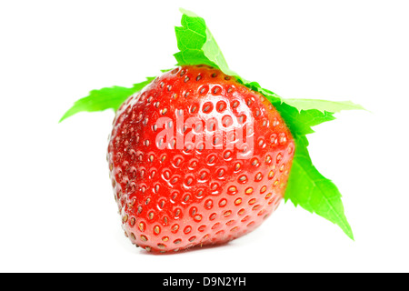 Strawberry isolé sur fond blanc Banque D'Images