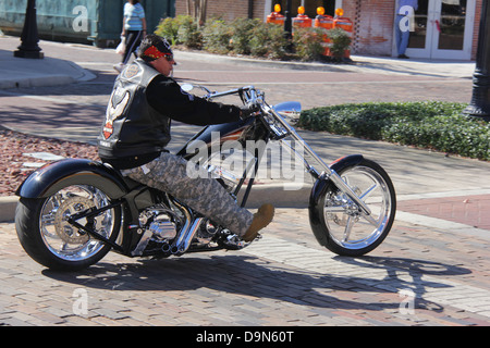 Équitation motards Harley Davidson bikes à Orlando, Floride Banque D'Images