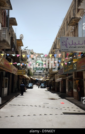 Scène de rue de la vieille ville de Naplouse dans les territoires palestiniens, en Cisjordanie. Banque D'Images