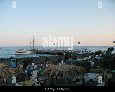 Port de Stromboli, Iles Eoliennes, Sicile, Italie Banque D'Images