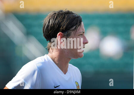 Rochester, NY, USA. 23 Juin, 2013. 23 juin 2013 : Western New York Flash forward Abby Wambach # 20 au cours de la seconde moitié du jeu comme le règne de Seattle FC attaché le Western New York Flash 1-1 à Sahlen's Stadium à Rochester, New York. ©csm/Alamy Live News Banque D'Images