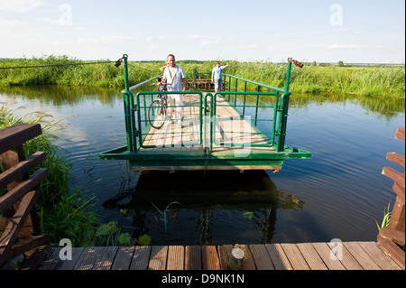 Les milieux humides sur la Narew River près de Waniewo village dans le nord-est de la Pologne Banque D'Images