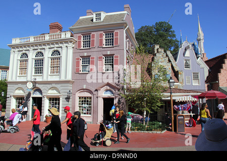 Disney World Magic Kingdom, Place de la liberté. Banque D'Images