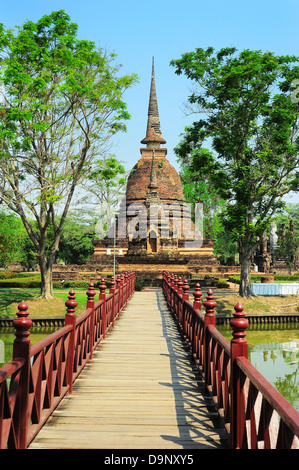 L'ancienne pagode à Sukhothai Historical Park . Thaïlande Banque D'Images