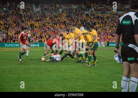 Les lions britanniques et irlandais en Australie, versets, Suncorp Brisbane, Australie. Banque D'Images