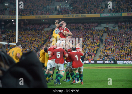 Les lions britanniques et irlandais en Australie, versets, Suncorp Brisbane, Australie. Banque D'Images