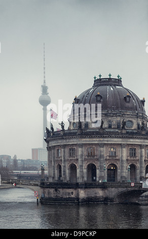 Musée de Bode dans la neige,Berlin,Allemagne Banque D'Images