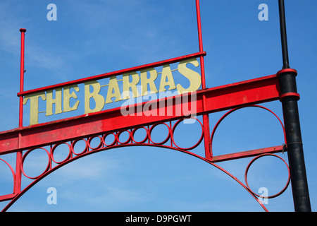 Panneau d'entrée et de l'arche à la Glasgow Barras market Banque D'Images
