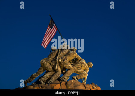 Marine Corps War Memorial, aussi le Mémorial Iwo Jima, Arlington Ridge Park, Arlington, Virginia, USA Banque D'Images