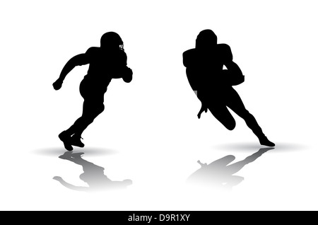 Jeu de Football Américain vecteur Silhouette Banque D'Images