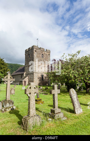 St John the Baptist Church de Stokesay, Shropshire, England, UK Banque D'Images