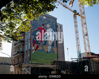 Site de construction à Hambourg, Allemagne. Banque D'Images