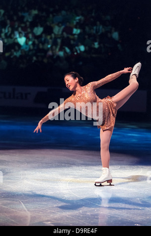 Michelle Kwan de la compétition à l'US National 2001 de patinage artistique. Banque D'Images