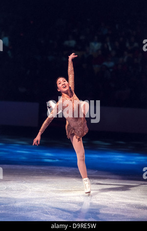 Michelle Kwan de la compétition à l'US National 2001 de patinage artistique. Banque D'Images