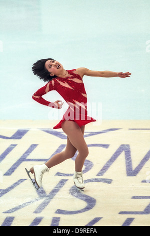 Michelle Kwan de la compétition à l'US National 2000 de patinage artistique. Banque D'Images