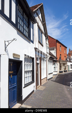 Ligne Cottages Alcester Street Beurre à Alcester Warwickshire, Angleterre, RU Banque D'Images