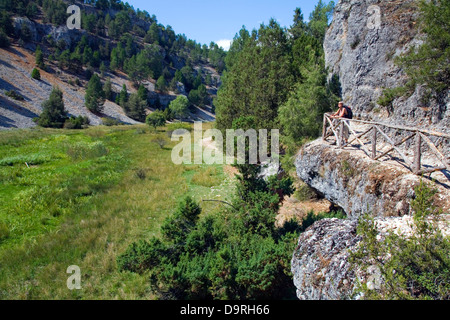 Cañon del Rio Lobos Parc naturel . La province de Soria, Castille et Leon, Espagne, Europe. Banque D'Images