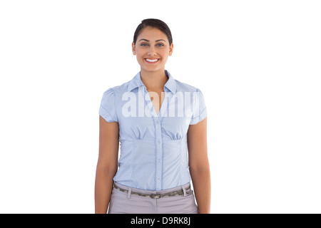 Smiling businesswoman Standing alone Banque D'Images