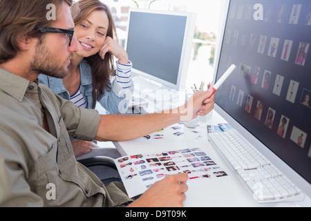 Editeur de photos montrant l'image à l'écran Banque D'Images