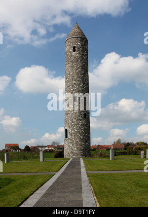 L'île d'Irlande Parc de la paix, à Messines, près d'Ypres, en Belgique, un monument commémoratif de guerre à tous les soldats irlandais de la Grande Guerre Banque D'Images