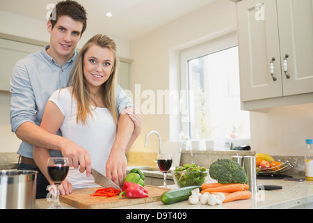 Couple cuisine Banque D'Images