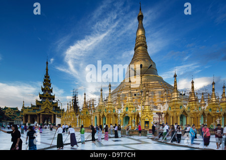 La pagode Shwedagon, Yangon, Myanmar (Birmanie) Banque D'Images