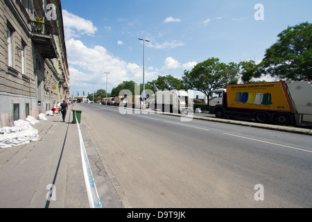 Hongrie Budapest en juin 2013 lors d'un énorme afflux de Danube Banque D'Images