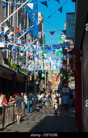 Dame Lane pub street centre de Dublin Irlande Europe Banque D'Images