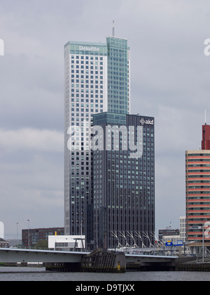 Deloitte et AKD tours de bureaux à Rotterdam, Pays-Bas Banque D'Images