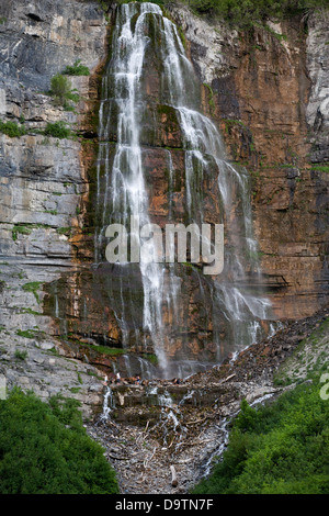 Bridal Veil Falls la légende - Provo Canyon, Utah, USA Banque D'Images