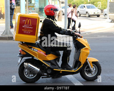 Corée du Sud : McDonald's service de livraison sur l'île de Jeju Banque D'Images