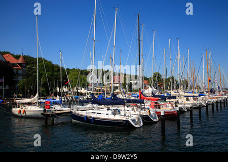 Bateaux à voile port de Kiel, Schleswig-Holstein, Allemagne, Europe Banque D'Images