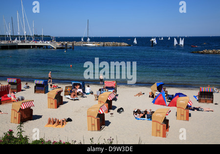 Schilksee Beach, baie de Kiel, Schleswig-Holstein, Allemagne, Europe Banque D'Images