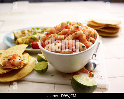 Salade de crevettes Banque D'Images