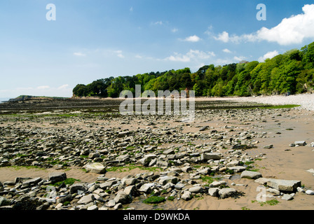 St Marys Well Bay près de Penarth, Vale of Glamorgan, Pays de Galles du Sud. Banque D'Images