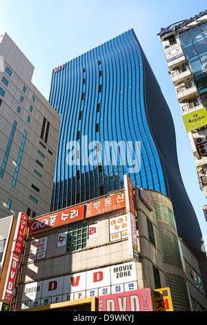 Architecture dans le quartier moderne de Gangnam-gu, Seoul, Corée du Sud, Asie Banque D'Images