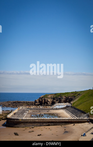 Tynemouth Lido à Long Sands dans le Northumberland Banque D'Images