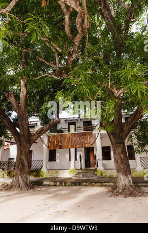L'Afrique, le Maroc, l'île d'IBO. Deux arbres hôtel sur Quirmbas Parc National. Banque D'Images