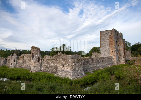 Château de Baconsthorpe, salle de Baconsthorpe, manoir fortifié et ruiné un bâtiment du XVe siècle amarré et fortifié à Sheringham, Norfolk, Royaume-Uni Banque D'Images